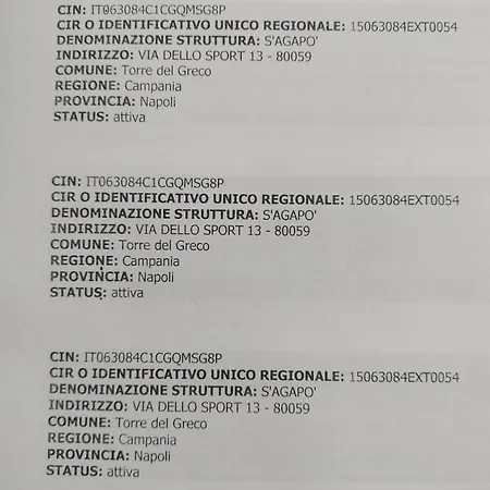 B&B S'agapo 토레델그레코